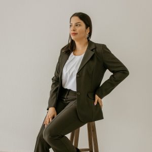 Blazer com gola alongado